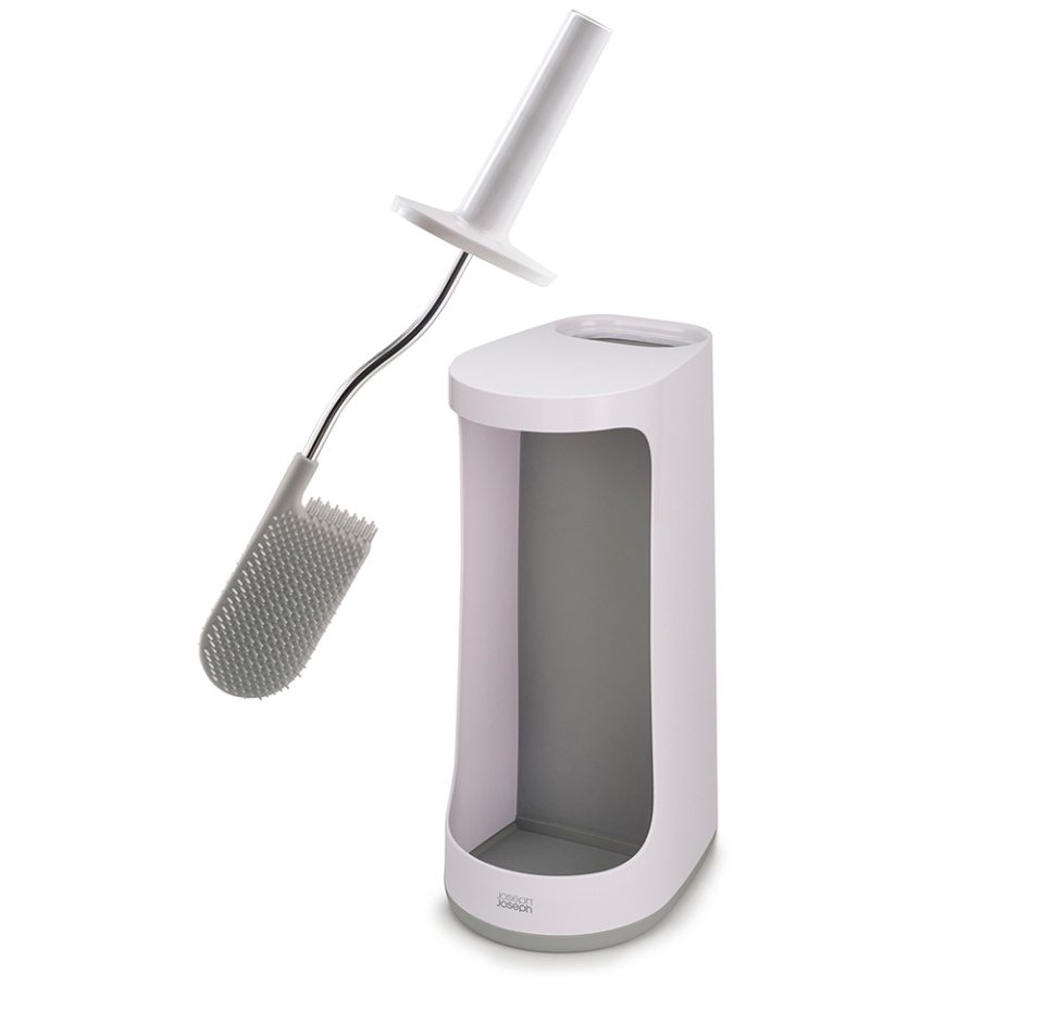 

Ёршик для унитаза Joseph Joseph с большим отсеком для хранения Flex Plus бело-серый, Китай