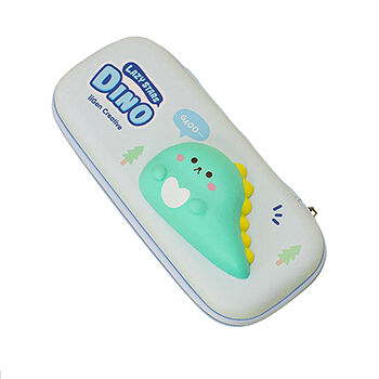 Пенал школьный со сквишем «Динозаврик», голубой