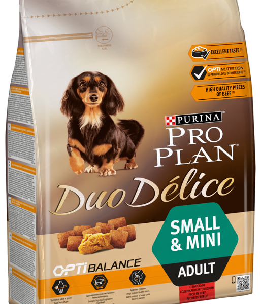 Корм для собак Purina Pro Plan Duo Delice говядина с рисом (для мелких пород)