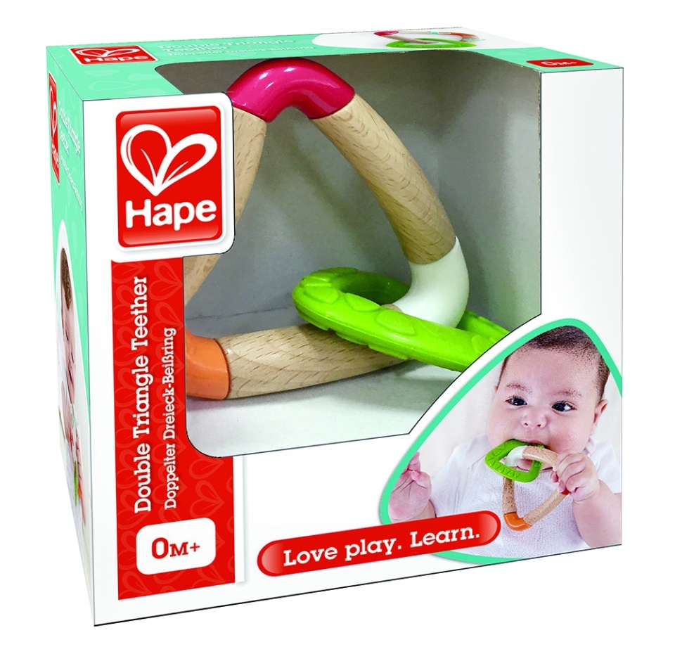 

Игрушка Hape прорезыватель (треугольники, бежевый и зеленый) для новорожденных, Китай