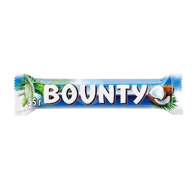 Шоколадный батончик Баунти (Bounty) с нежной мякотью кокоса 55 г