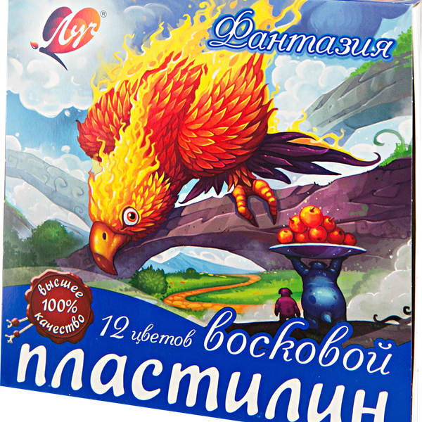 Пластилин Луч Фантазия восковой, 12 цветов