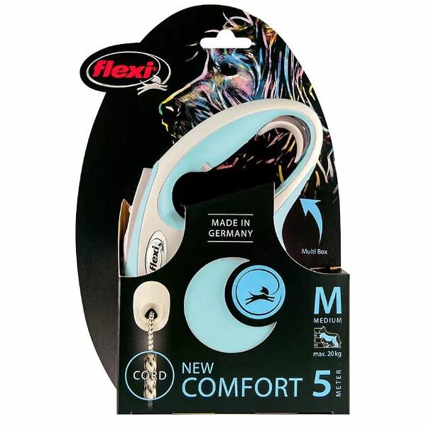 Поводок-рулетка для собак весом до 20 кг Flexi New Comfort cord трос 5 м