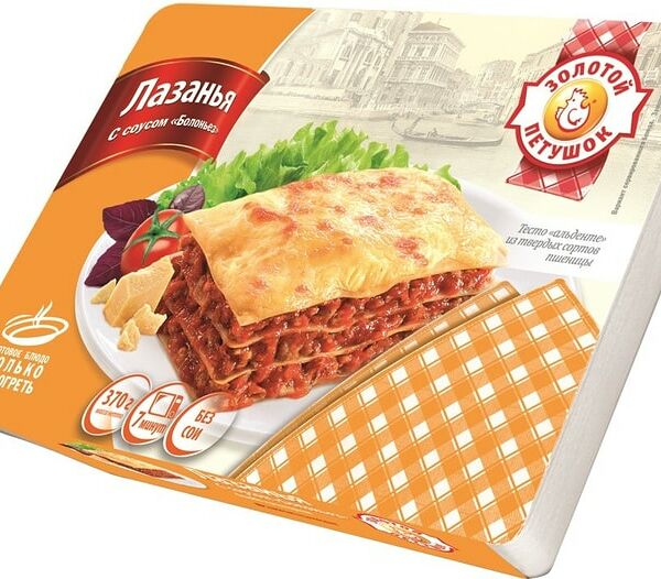 Лазанья Золотой петушок с соусом Болоньез 370г