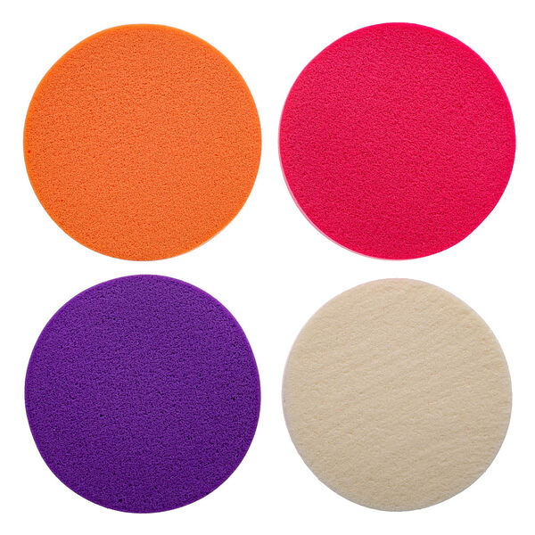 Набор спонжей для макияжа ЮниLook латекс, d=5.5 см 4 шт.