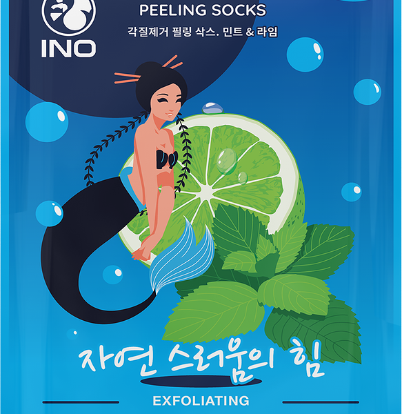 Пилинг для ног INO Мята и лайм