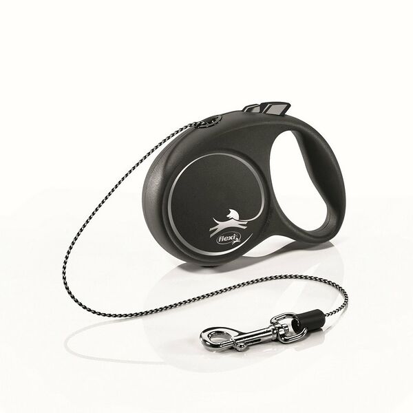Рулетка Flexi Black Design XS до 8 кг (3 м трос) серебряный
