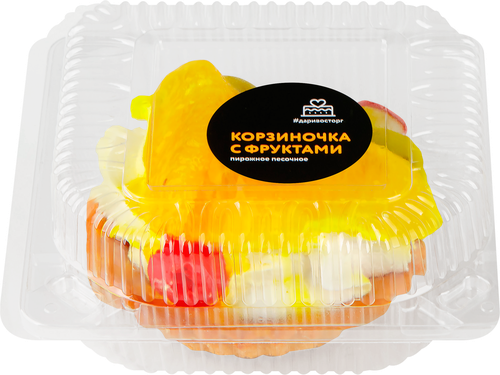 

Пирожное песочное Лента Fresh Корзиночка с фруктами 100 г