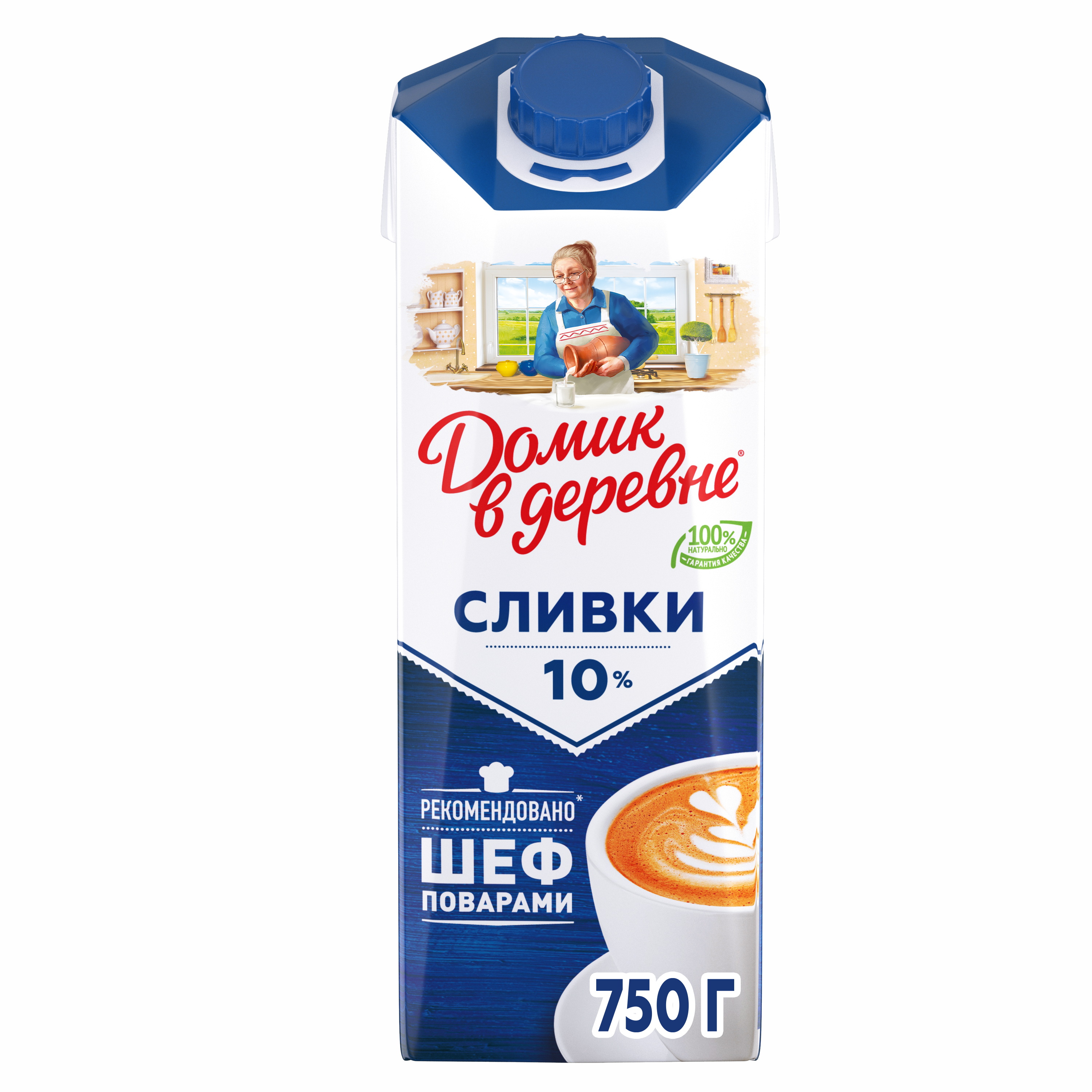 

Сливки стерилизованные Домик в деревне 10%, 750г