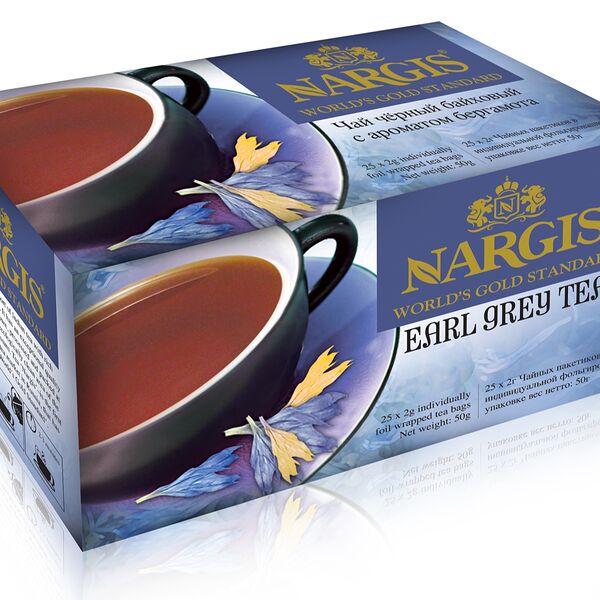 Чай индийский пакетированный черный Nargis EARL GREY  25 пак
