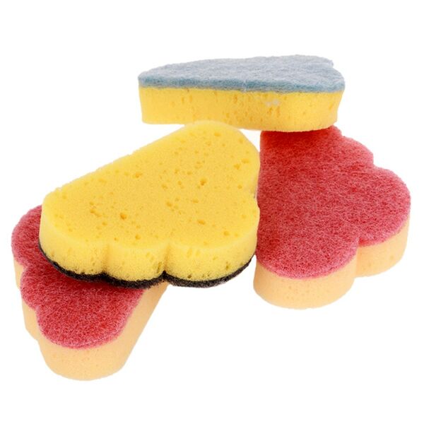 Губки для мытья посуды Облака, 4 шт, в ассортименте