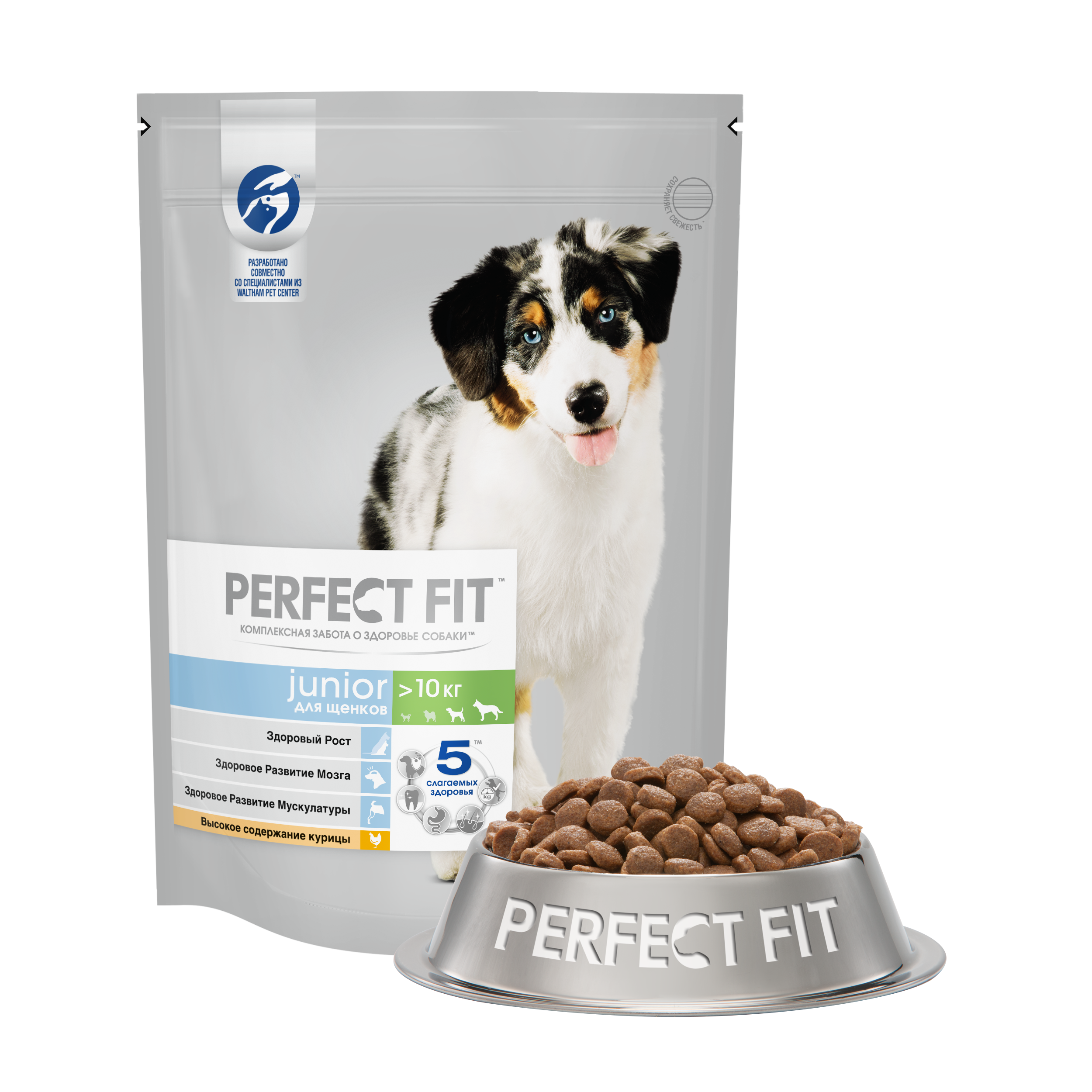 

Сухой полнорационный корм PERFECT FIT™ для щенков средних и крупных пород, с курицей 700 г