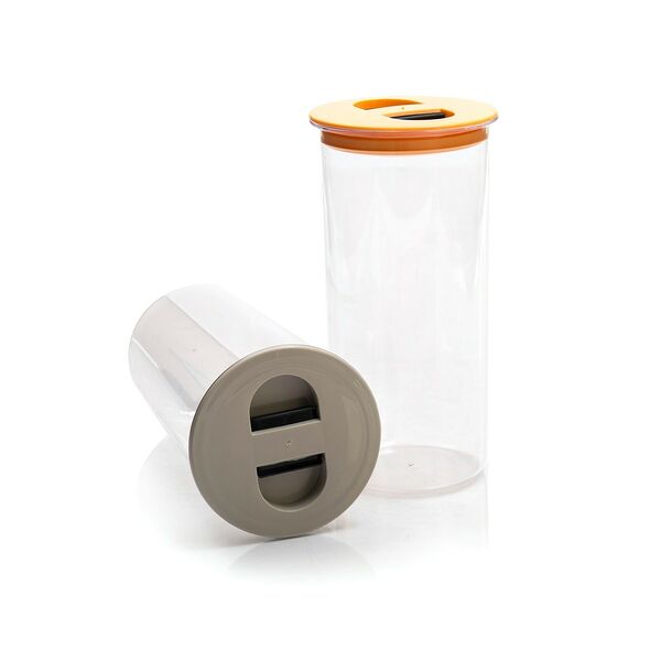 Банка для продуктов Полимербыт вакуумная, 1.4 л, пластик, в ассортименте