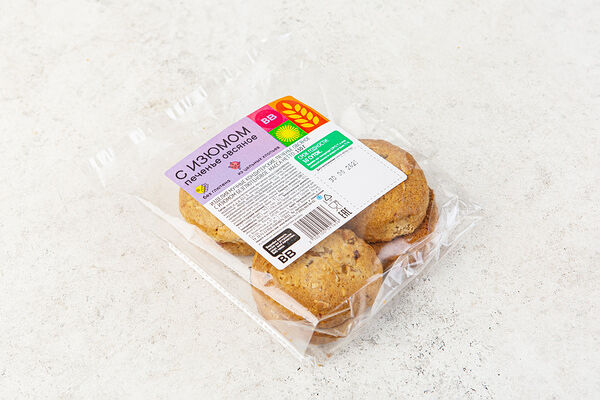 Печенье овсяное с изюмом, безглютеновое