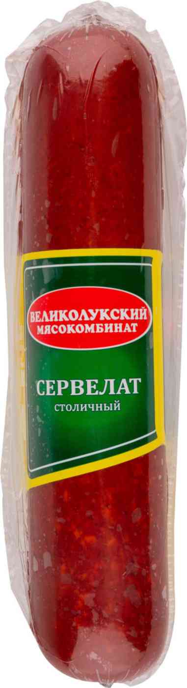 

Сервелат полукопчёный Столичный Великолукский мясокомбинат вес