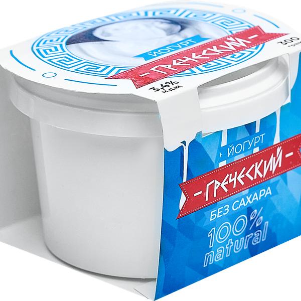 Йогурт КРИСТАЛЛ Греческий без сахара 3,4%, без змж