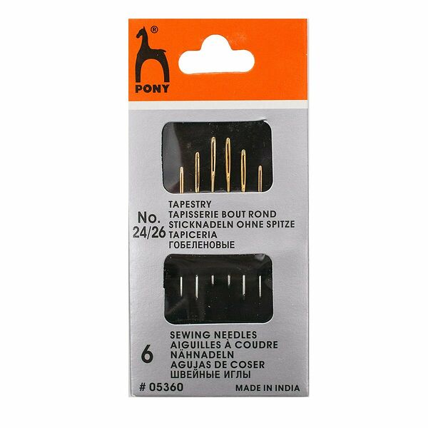 05360 Иглы для гобелена №24-26 (6 шт) PONY