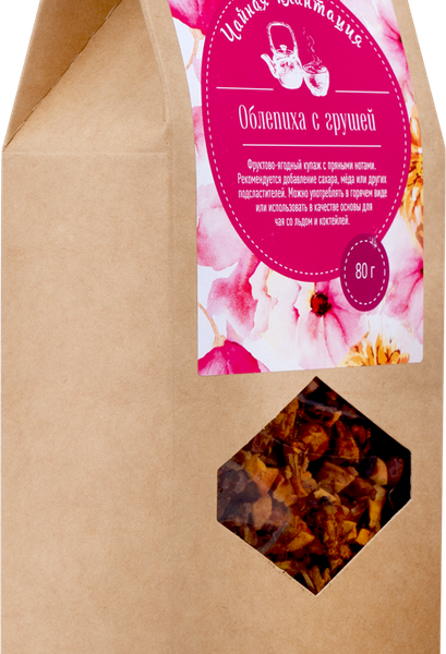 Чай фруктово-ягодный ЧАЙНАЯ ПЛАНТАЦИЯ Облепиха с грушей, листовой