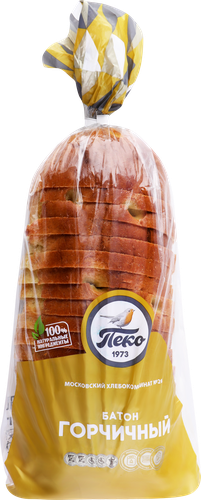 

Батон ПЕКО Горчичный, в нарезке, 400г