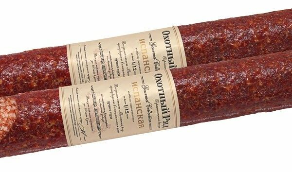 Колбаса Охотный ряд сырокопченая Испанская вес