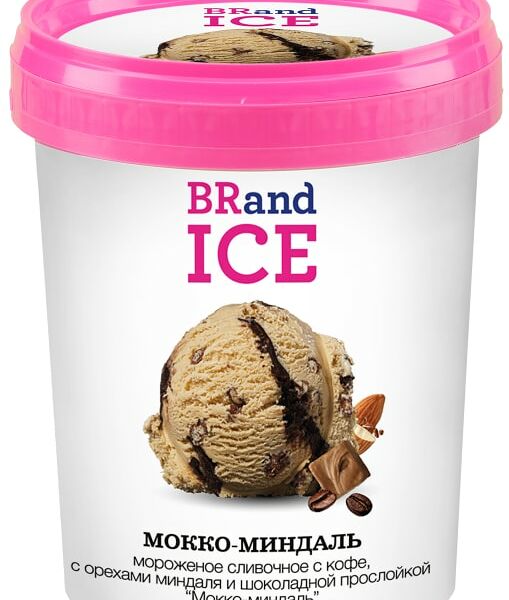 Мороженое BRandICE сливочное Мокко-Миндаль 600г