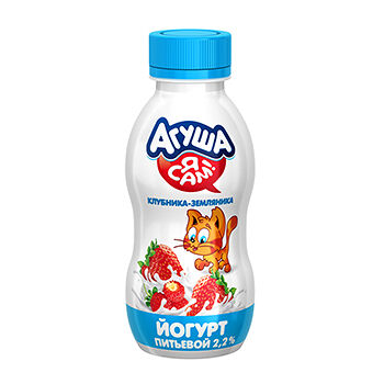 Йогурт питьевой Агуша Клубника-земляника 2,2%