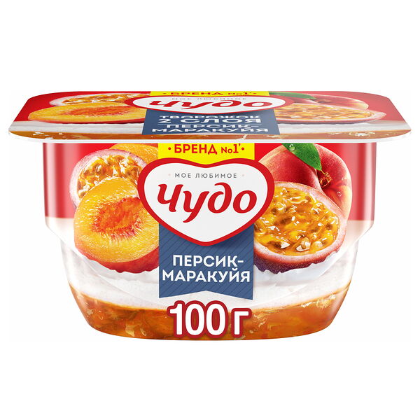 Десерт творожный Чудо творожок персик-маракуйя 4.2%