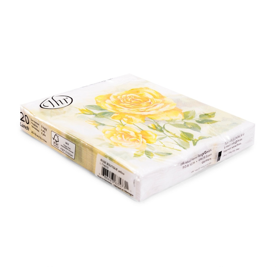 

Салфетки IHR Rose Boutique 33х33 см 3-слойные 20 шт