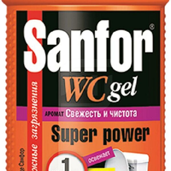 Моющее средство для туалета Sanfor Super Power Свежесть и чистота 1000 мл