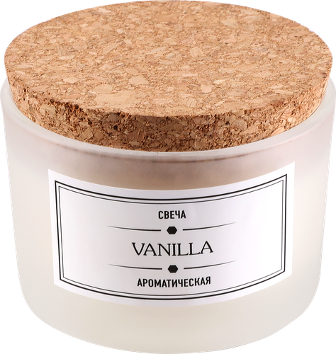 Свеча ароматическая HOMECLUB Vanilla в стеклянной банке, парафин, Арт. TLXXH