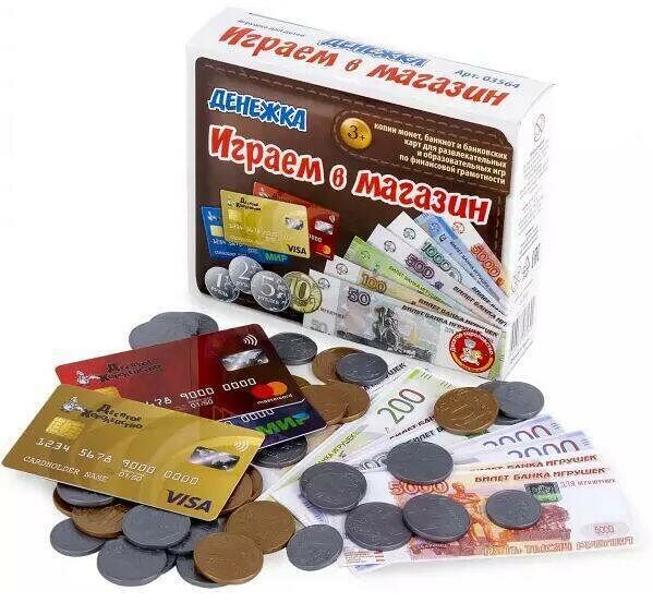 Игра настольная Денежка Играем в магазин арт03564