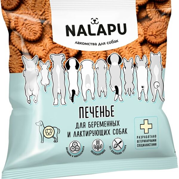 Лакомство для собак Nalapu печенье для беременных и лактирующих 115г