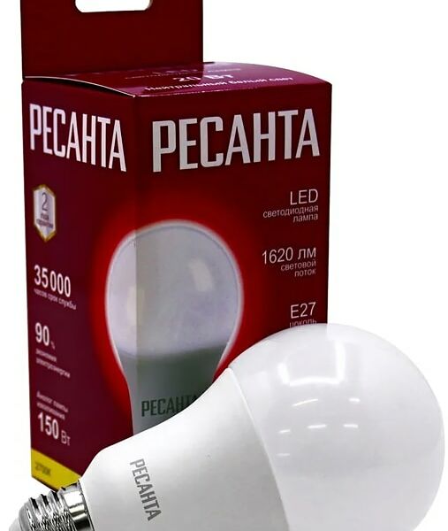 Лампа светодиодная Ресанта E27 20Вт