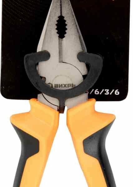 Плоскогубцы Вихрь 2-компонентные, никелированные, 160 мм