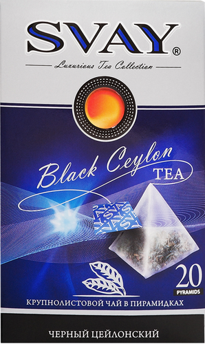 

Чай черный Svay Black Ceylon, 20 пирамидок x 2.5 г