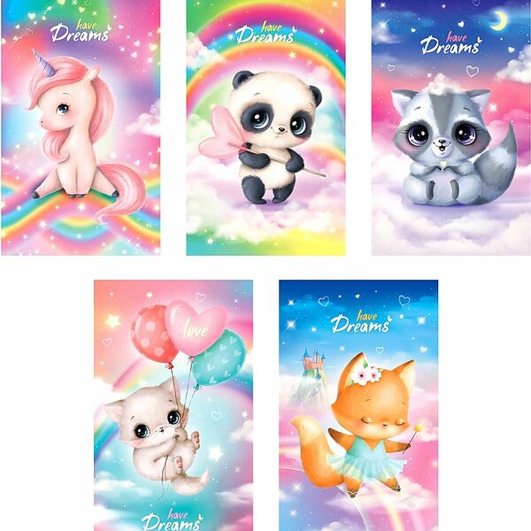 Блокнот Funny animals А7 48л на склейке Б7к48кл_46883