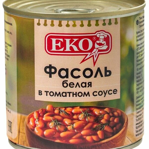 Фасоль белая Eko в томатном соусе