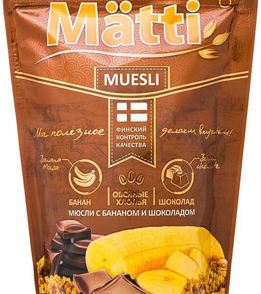 Мюсли Matti банан-шоколад, 250г