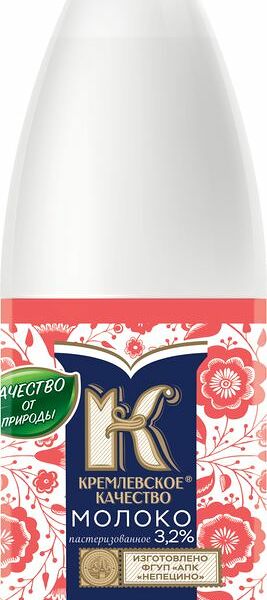 Молоко Кремлевское качество 3.2%, 930 мл