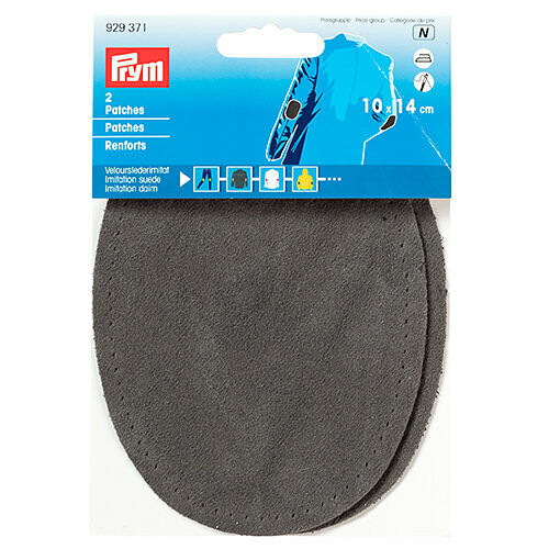 929371 Заплатки иск.замша 10*14см, 2шт, серый цв. Prym