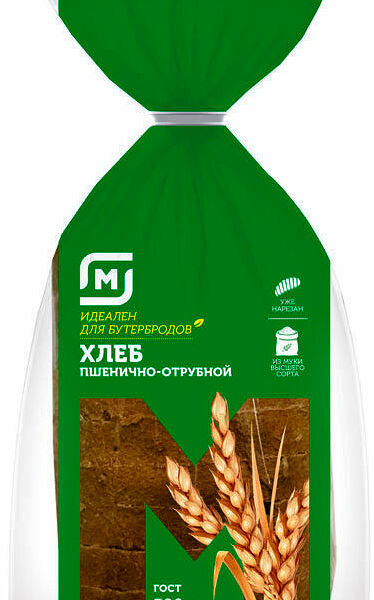 Батон Магнит Отрубной нарезанный 300 г