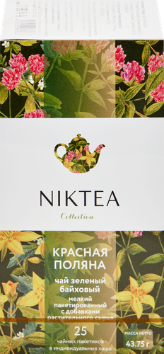

Чай зеленый Niktea Красная Поляна в пакетиках 25 шт. 43.75 г