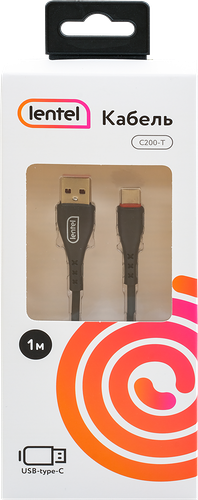 Кабель Lentel USB-Type-C C200-T