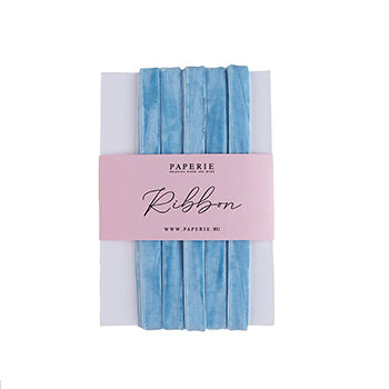 Лента бархатная Paperie Greyblue velvet, Китай