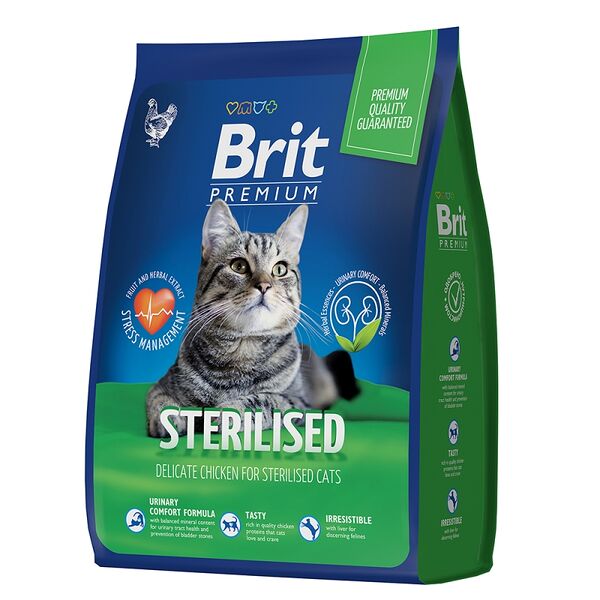 Brit Premium Cat Sterilised Курица для кошек 400 г