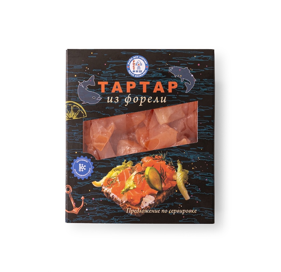 

Тартар RostFish из филе форели морской малосоленый 100 г