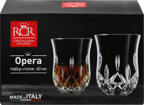 

Набор стопок RCR Opera 60мл, хрустальное стекло, Арт. 60971, 2шт