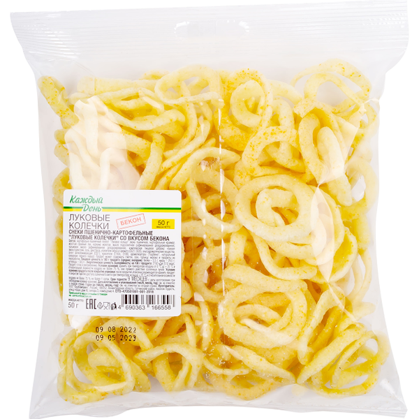 Луковые колечки Каждый день со вкусом бекона, 50 г