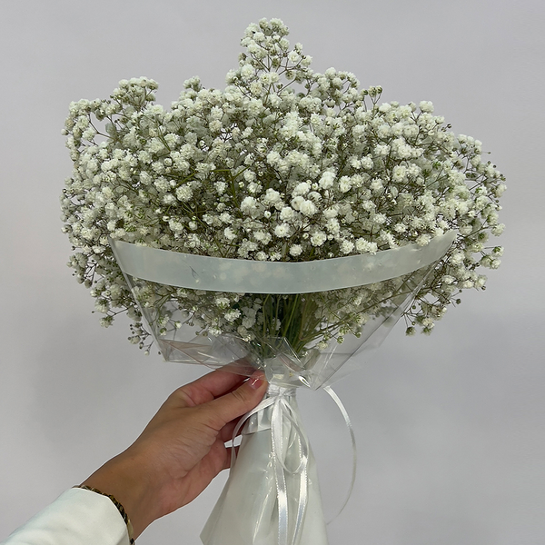 Букет 15 белых гипсофил