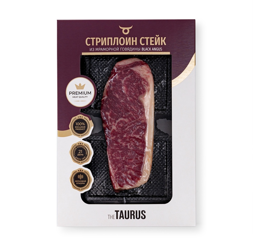 

Стриплойн (Нью-Йорк стейк) из говядины сухого созревания Taurus 600 г, Россия